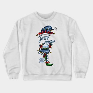 JAZZY JINGLES: Bells Blue Bright Christmas Elf Green Jingles Merry Red Crewneck Sweatshirt